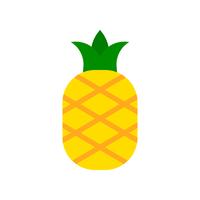 Vettore di ananas, icona di stile piano relativo tropicale