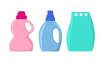 bottiglia vettoriale e confezione per illustrazione piatta lavanderia