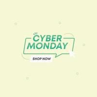 cyber monday design creativo e offerta in vendita. vettore