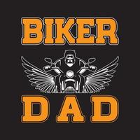 disegno della maglietta del papà del motociclista. design della maglietta amante della bici per amante della moto vettore