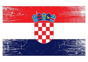 bandiera nazionale croazia con texture grunge vettore