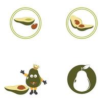 illustrazione dello sfondo del modello dell'icona di vettore di avocado