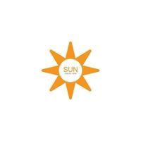 disegno del modello di logo dell & # 39; icona dell & # 39; illustrazione di vettore del sole