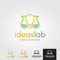 modello di logo del laboratorio di idee minime - vettore