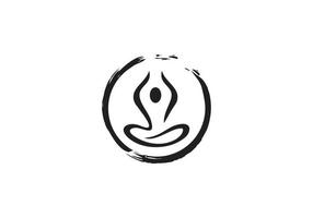 design del logo simbolo per il centro yoga. icona di yoga vettore