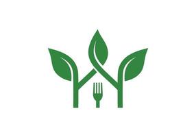 modello di progettazione del logo di cibo biologico di cucina casalinga vettore