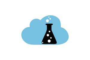 design del modello di logo del laboratorio cloud. illustrazione del simbolo. vettore