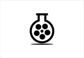 laboratorio cinematografia produzione cinematografica logo design vettore