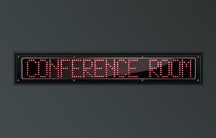 segno digitale a led per sala conferenze vettore