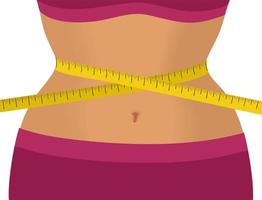 nastro di centimetro in vita. il concetto di eccesso di peso, dieta e perdita di peso. positivo per il corpo.
