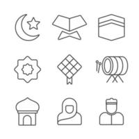 icona semplice del ramadan per i musulmani vettore