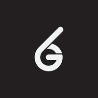 lettera iniziale g6 o logo monogramma 6g. vettore