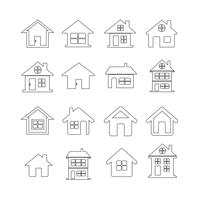 House Icon Real estate Set per sito Web vettore