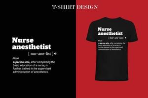 t-shirt definizione infermiera anestesista vettore