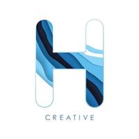 logo h lettera design con caratteri e lettere creative. vettore