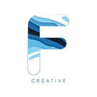 logo f lettera design con caratteri e lettere creative. vettore