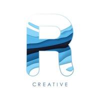 logo r lettera design con caratteri e lettere creative. vettore