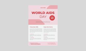 modello di progettazione di poster o volantini per la giornata mondiale contro l'aids o virus hiv, modello di progettazione di poster o volantini per la giornata mondiale contro l'aids o virus hiv. vettore