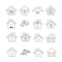 House Icon Real estate Set per sito Web vettore