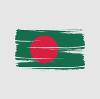 pennello bandiera bangladesh. bandiera nazionale vettore