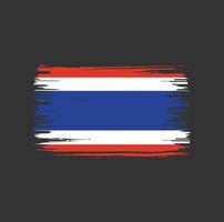 design della spazzola della bandiera della thailandia. bandiera nazionale vettore