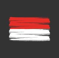 pennellate di bandiera dell'indonesia. bandiera nazionale vettore
