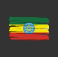 pennellate di bandiera dell'etiopia. bandiera nazionale vettore