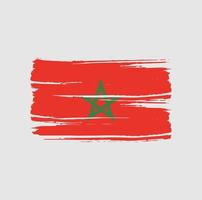 pennello bandiera marocco. bandiera nazionale vettore