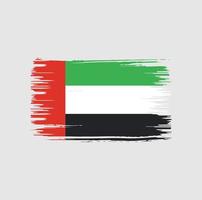 design della spazzola della bandiera degli emirati arabi uniti. bandiera nazionale vettore