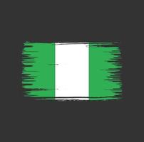 disegno della spazzola della bandiera della nigeria. bandiera nazionale vettore