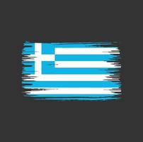 disegno della spazzola della bandiera della grecia. bandiera nazionale vettore