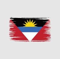 disegno del pennello bandiera antigua e barbuda. bandiera nazionale vettore