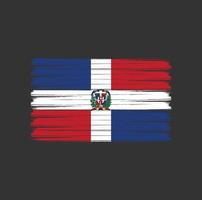 pennellate della bandiera della repubblica dominicana bandiera nazionale vettore