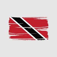 spazzola bandiera trinidad e tobago. bandiera nazionale vettore