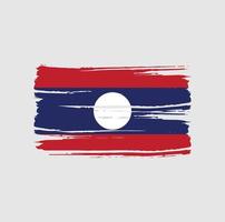 pennello bandiera del laos. bandiera nazionale vettore