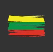 spazzola della bandiera della lituania. bandiera nazionale vettore