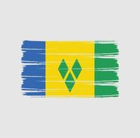 Saint Vincent e Grenadine bandiera pennellate. bandiera nazionale vettore