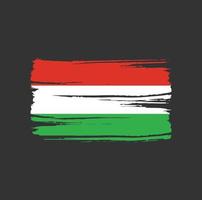 spazzola della bandiera dell'ungheria. bandiera nazionale vettore