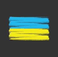 pennellate di bandiera ucraina. bandiera nazionale vettore
