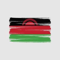 pennellate della bandiera del malawi. bandiera nazionale vettore