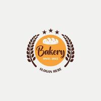 design del logo della panetteria vettore