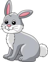 illustrazione clipart colorata del fumetto del coniglio vettore
