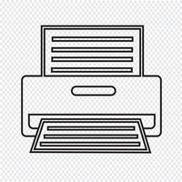 Segno simbolo icona stampante vettore