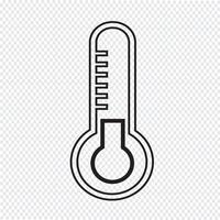 Termometro icona simbolo segno vettore