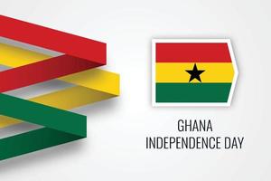disegno di sfondo del giorno dell'indipendenza del ghana vettore