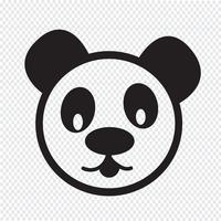 Panda Icon symbol sign vettore