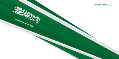 disegno di sfondo geometrico verde nero con bandiera dell'arabia saudita. giorno dell'indipendenza dell'Arabia Saudita. buon modello per il giorno dell'indipendenza dell'Arabia Saudita o il design della festa nazionale vettore