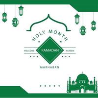 biglietto di auguri di benvenuto ramadan, invito per le vacanze musulmane ramadan kareem. primo piano a forma di stella. sfondo di illustrazione vettoriale, banner web, vendita, design moderno vettore