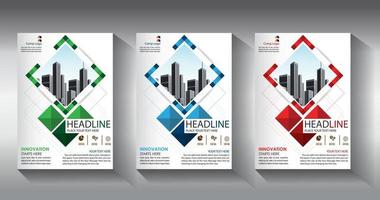 volantino modello di business brochure layout relazione annuale vettore