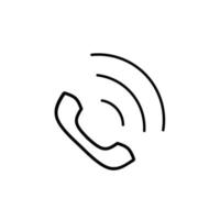 icona telefonata isolato sfondo bianco vettore